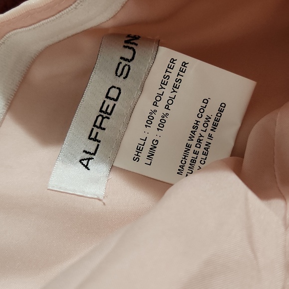 Alfred Sung-Strapless Satin High Low Dress with Pockets - Picture 7 of 7